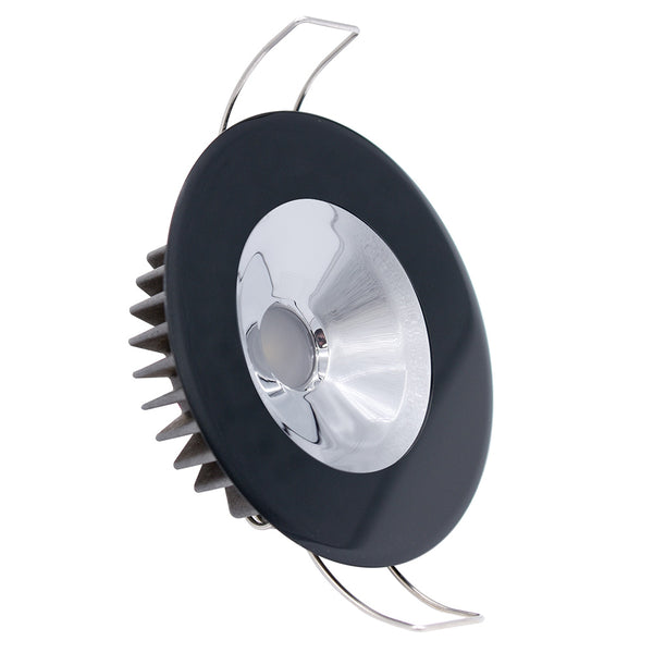 Lumitec Illusion Flush Mount LED Down Light - Spectrum RGBW - Warm White - Black Housing - Chrome Reflector [117165] - Image 1