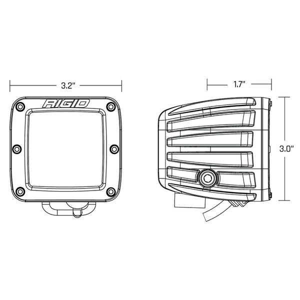 RIGID Industries D-Series LED SAE Fog Beam - Yellow/White - Set of 2 [50482] - Image 3