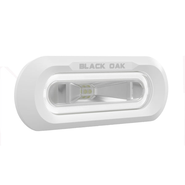 Black Oak Low Pro Marine Spreader Light - Flush Mount - White Housing - White LED [MLPS-FW] - Image 1