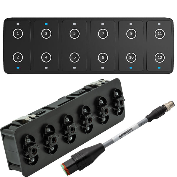 Maretron CKM12 Keypad w/CKM to NMEA 2000 Adapter Cable - 0.2M (Horizontal Orientation) [A3802-2] - Image 1