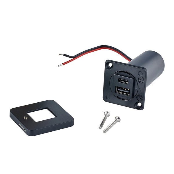 Scanstrut TILE USB-A/USB-C Interior Charging Socket - 12/24V - Black Bezel [SC-TILE-10] - Image 3