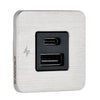 Scanstrut TILE USB-A/USB-C Interior Charging Socket - 12/24V - Stainless Steel Bezel [SC-TILE-11]
