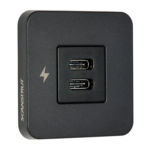 Scanstrut TILE USB-C Interior Charging Socket - 12/24V - Black Bezel [SC-TILE-20] - Image 1