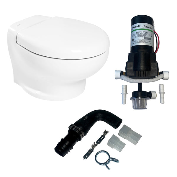 Thetford Nano Eco Compact Toilet Raw Water Kit w/Inlet Pump - 24V [T-NAN024PW/TSFT/NA-RWKIT] - Image 1