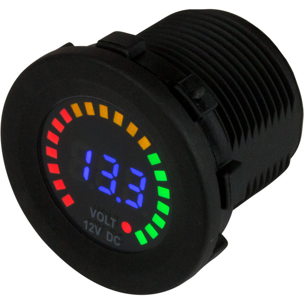 Sea-Dog Rainbow Display Digital Voltmeter - Injection Molded Nylon - 5V-15VDC [421617] - Image 1