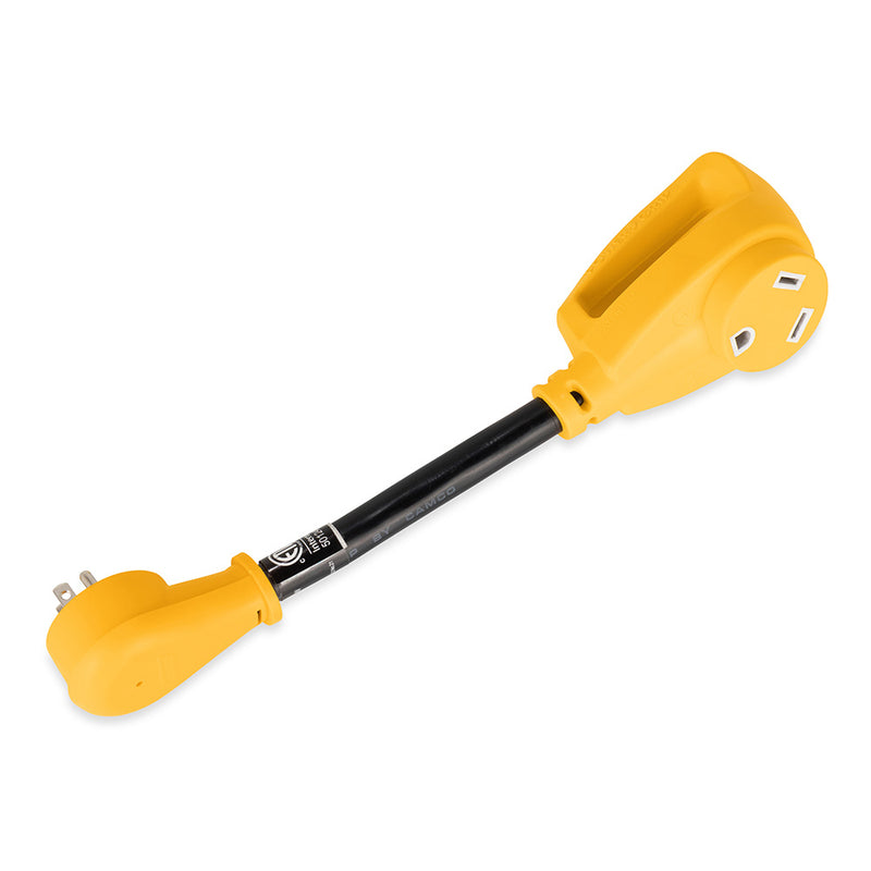 Camco Power Grip Dogbone 15 Amp Male / 30 Amp Female Adapter - 12