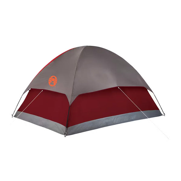 Coleman 4-Person Flatwoods II Lightweight Dome Camping Tent - Red [2207389] - Image 2