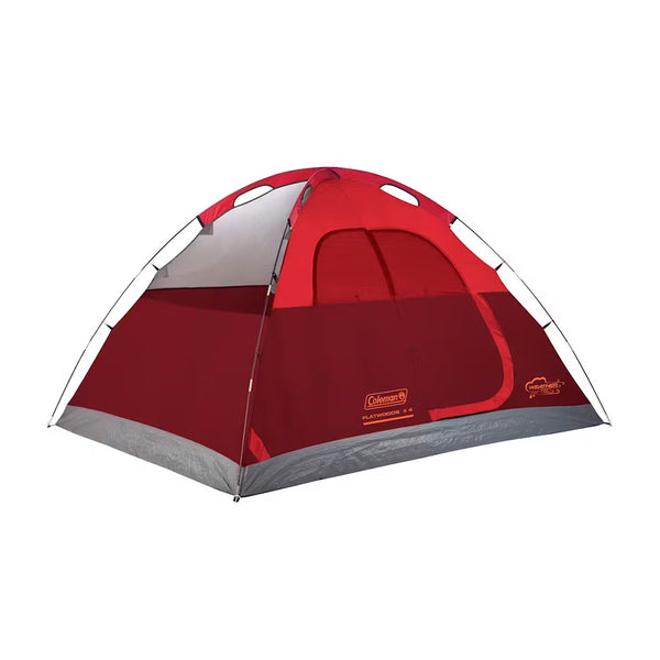 Coleman 4-Person Flatwoods II Lightweight Dome Camping Tent - Red [2207389] - Image 1
