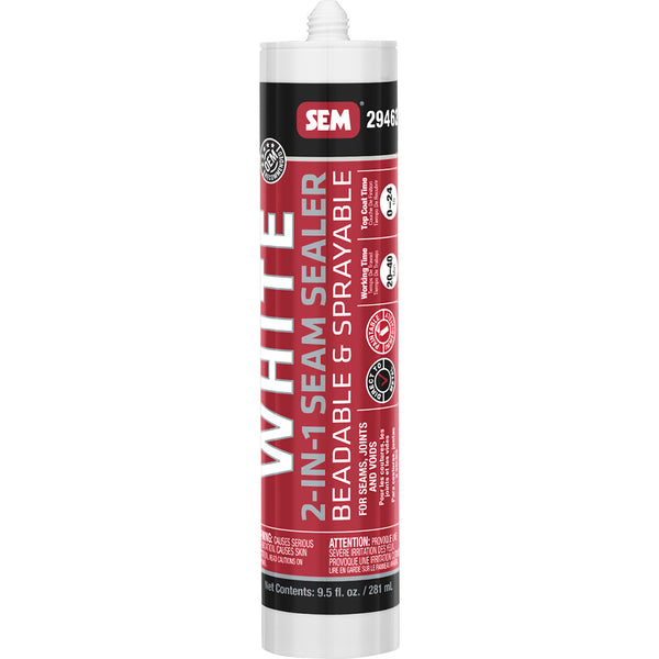 SEM 2-IN-1 Seam Sealer - 9.5oz Tube - White [29462] - Image 1