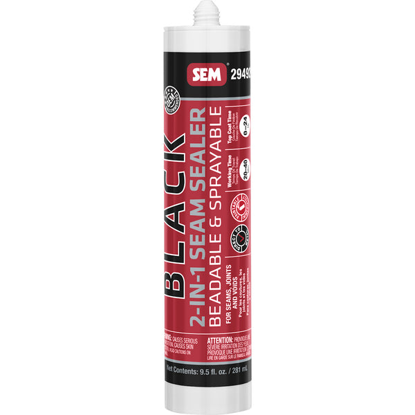 SEM 2-IN-1 Seam Sealer - 9.5oz Tube - Black [29492] - Image 1