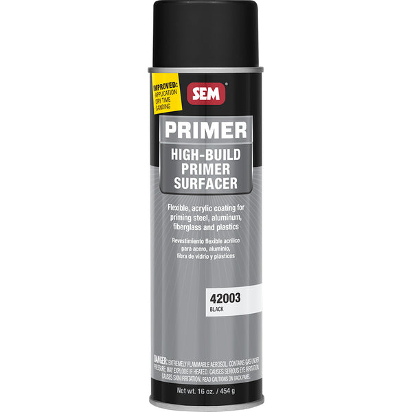 SEM High-Build Primer Surfacer - 20oz Aerosol Can - Black [42003] - Image 1