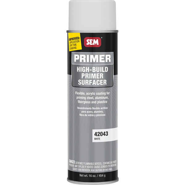 SEM High-Build Primer Surfacer - 20oz Aerosol Can - White [42043] - Image 1