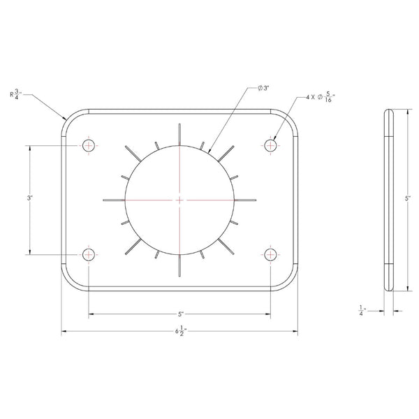 TACO Grand Slam 300 Universal Backing Plate f/GS-300  GS-390 - Pair [BP-0300BSY-1] - Image 2
