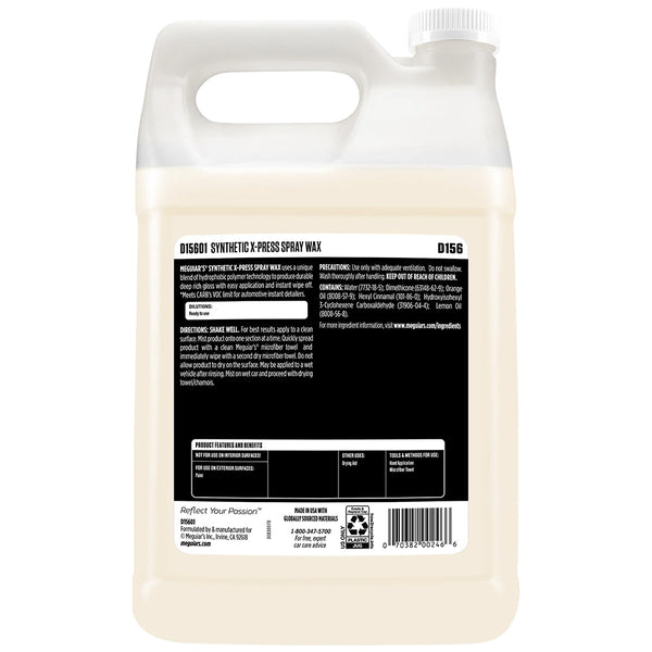 Meguiar's Synthetic X-Press Spray Wax - 1 Gallon [D15601] - Image 2