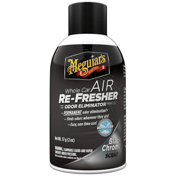 Meguiar's Whole Car Air Refresher Odor Eliminator - Black Chrome Scent [G181302] - Image 1