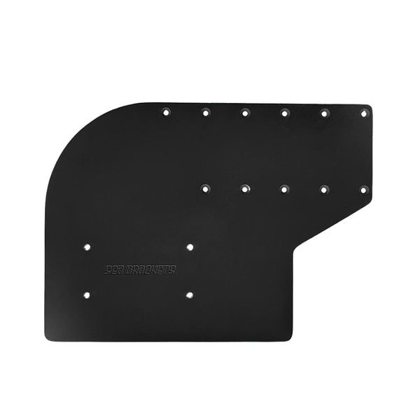 Sea Brackets Small Offset Trolling Motor Plate f/Garmin Kraken - Black [SEA2311-BLK] - Image 1