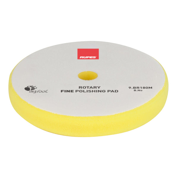 RUPES Rotary Fine Polishing Foam Pad 155/160mm - Yellow [9.BR180M] - Image 1