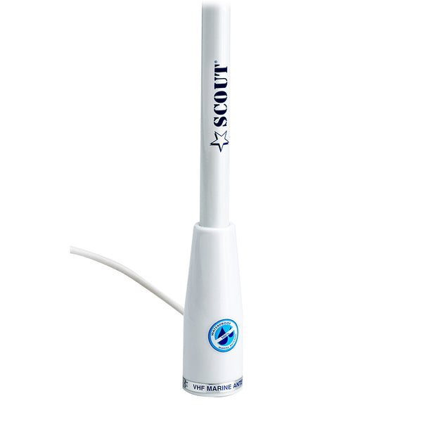 Scout 5' White VHF Antenna 3dB Nylon Ferrule w/5M RG-58 Coax KS-22 [PF AN NVHF00002T] - Image 2