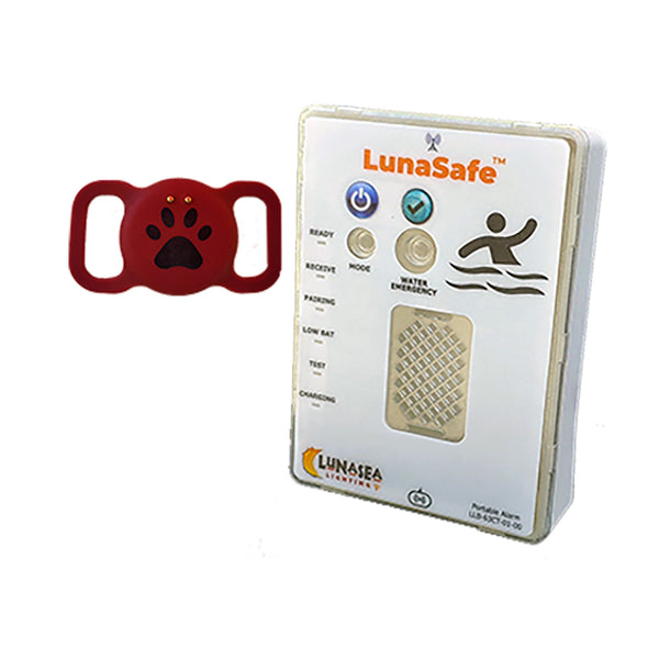 Lunasea Water Activated Pet Safety RF Transmitter w/Rechargeable Alarm Receiver - Red [LLB-64PR-02-K2] - Image 1