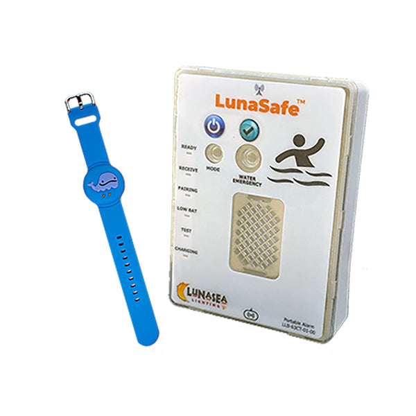 Lunasea Water Activated RF Transmitter w/Rechargeable Alarm Receiver - Blue [LLB-64BL-02-K2] - Image 1