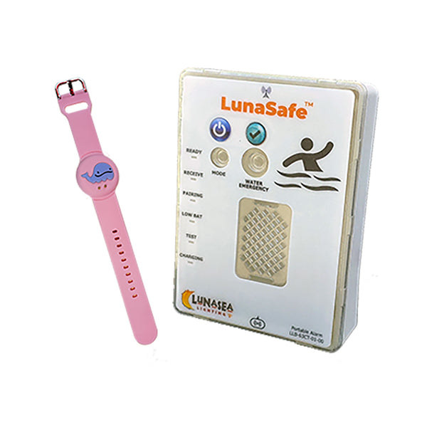 Lunasea Water Activated RF Transmitter w/Rechargeable Alarm Receiver - Pink [LLB-64PK-02-K2] - Image 1