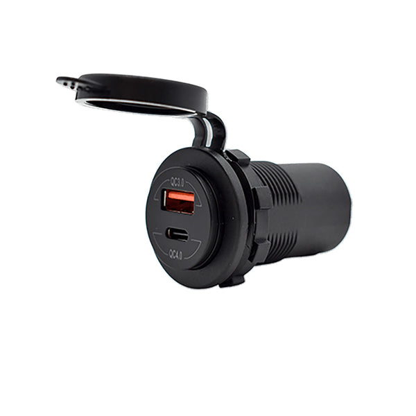 Bluewater Round Dual USB/USB-C Charger [3000-4001A] - Image 2