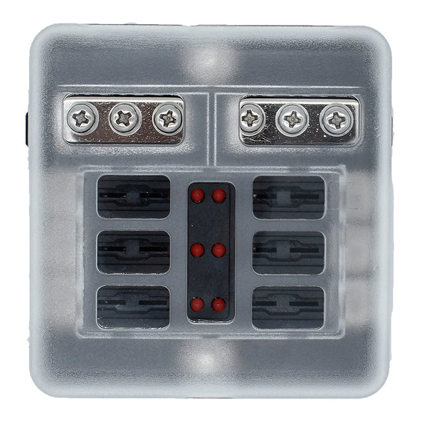 Bluewater 6 Position Fuse Block w/LEDs [3200-0001-006] - Image 1