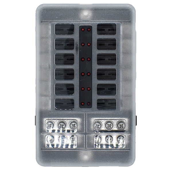Bluewater 12 Position Fuse Block w/LEDs [3200-0001-012] - Image 1