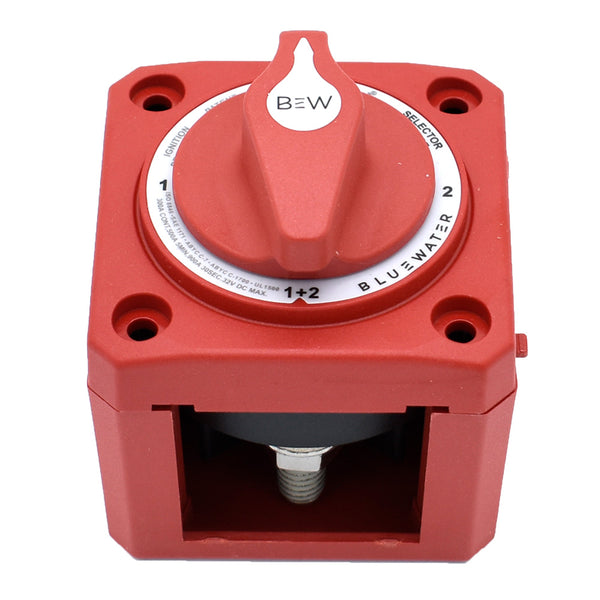 Bluewater Off/1/2/Both Battery Switch - Surface Mount - Red [9800-007-11] - Image 1