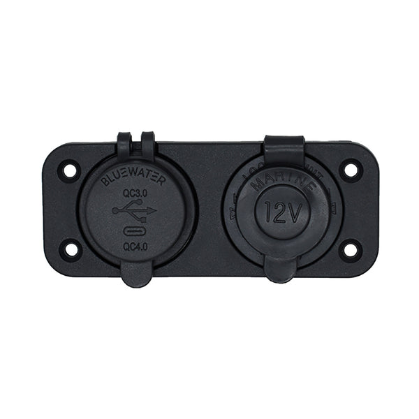 Bluewater Dual USBUSBC 12V Combo Receptacle wPlate 30004011