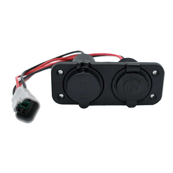 Bluewater USB/USB-C  12V Combo w/Deutsch  Plate [6000-3205] - Image 1