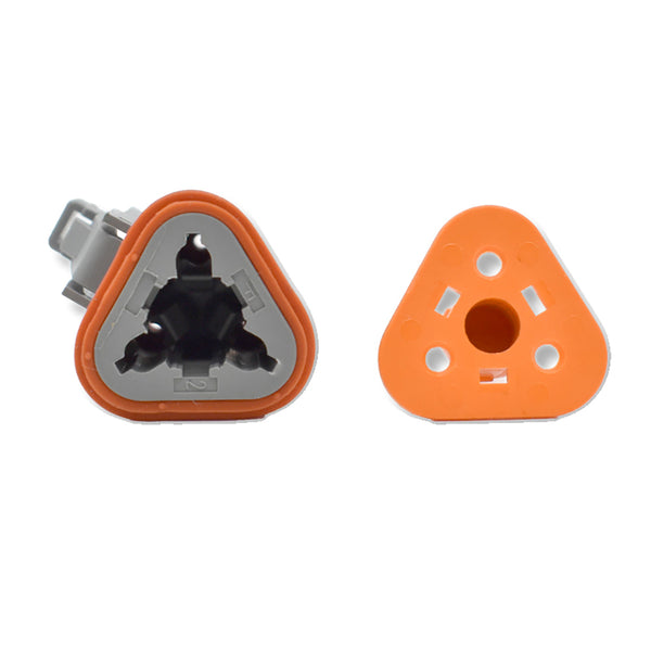Bluewater 3 Position Female Deutsch Connector w/Wedge Lock [DT06-3S] - Image 1