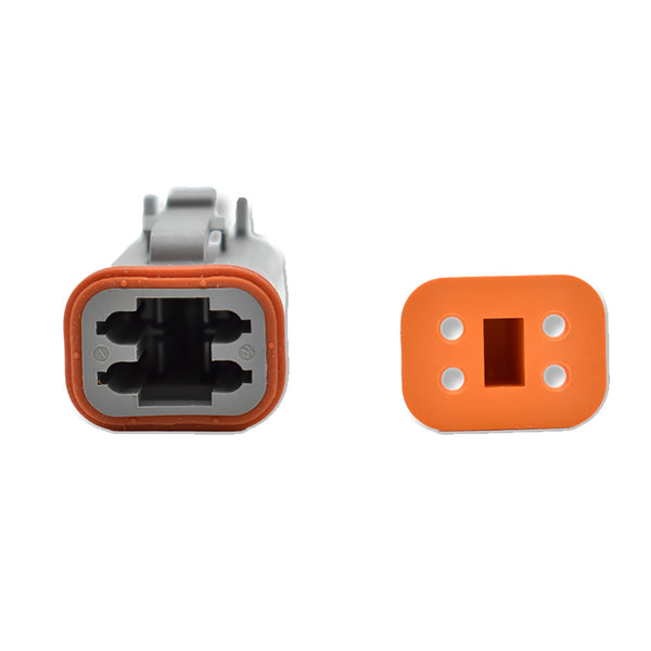 Bluewater 4 Position Female Deutsch Connector w/Wedge Lock [DT06-4S] - Image 1
