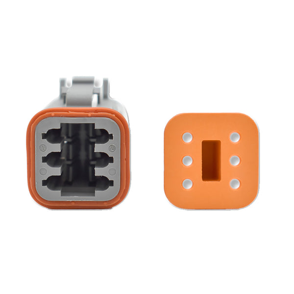 Bluewater 6 Position Female Deutsch Connector w/Wedge Lock [DT06-6S] - Image 1