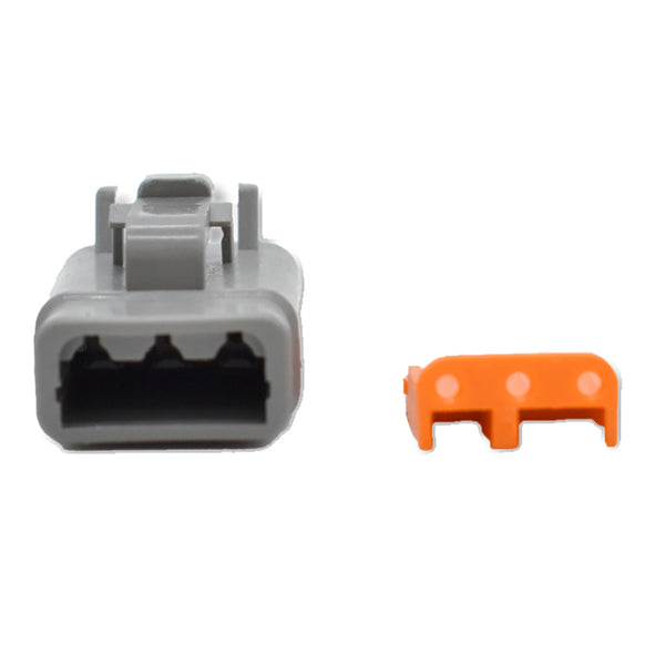 Bluewater 3 Position DTM Female Connector w/Wedge Lock [DTM06-3S] - Image 1