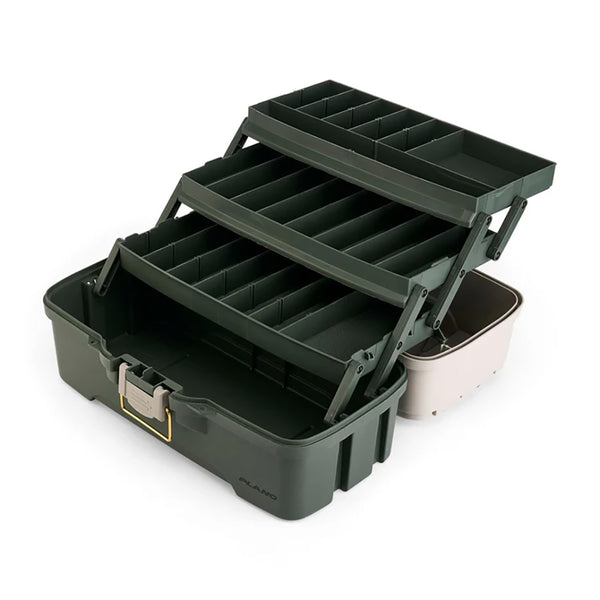 Plano Three-Tray Tackle Box - Green/Tan [P000407] - Image 2