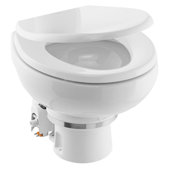 Dometic MasterFlush 7160 White Electric Macerating Toilet w/Orbit Base, Raw Water Flush - 12V [9610007274] - Image 1