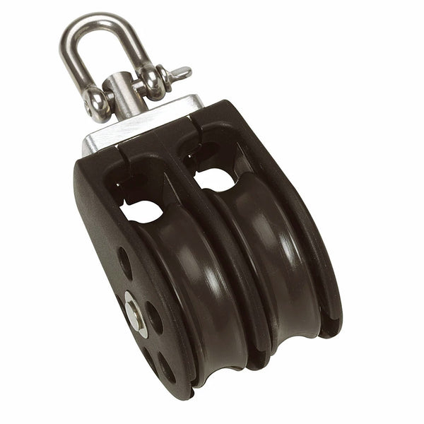 Barton Size 2 35mm Plain Bearing Pulley Block Double w/Swivel [N02230] - Image 1