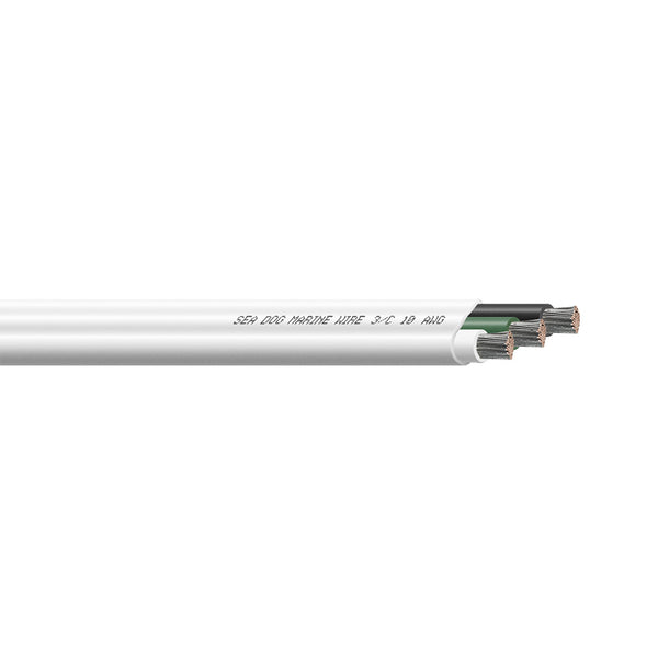Sea-Dog 10/3 AWG Flat Triplex Wire - White/Green/Black - 300' [8010305] - Image 1