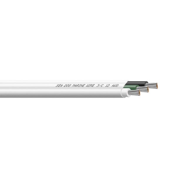 Sea-Dog 12/3 AWG Flat Triplex Wire - White/Green/Black - 750' [8012308] - Image 1