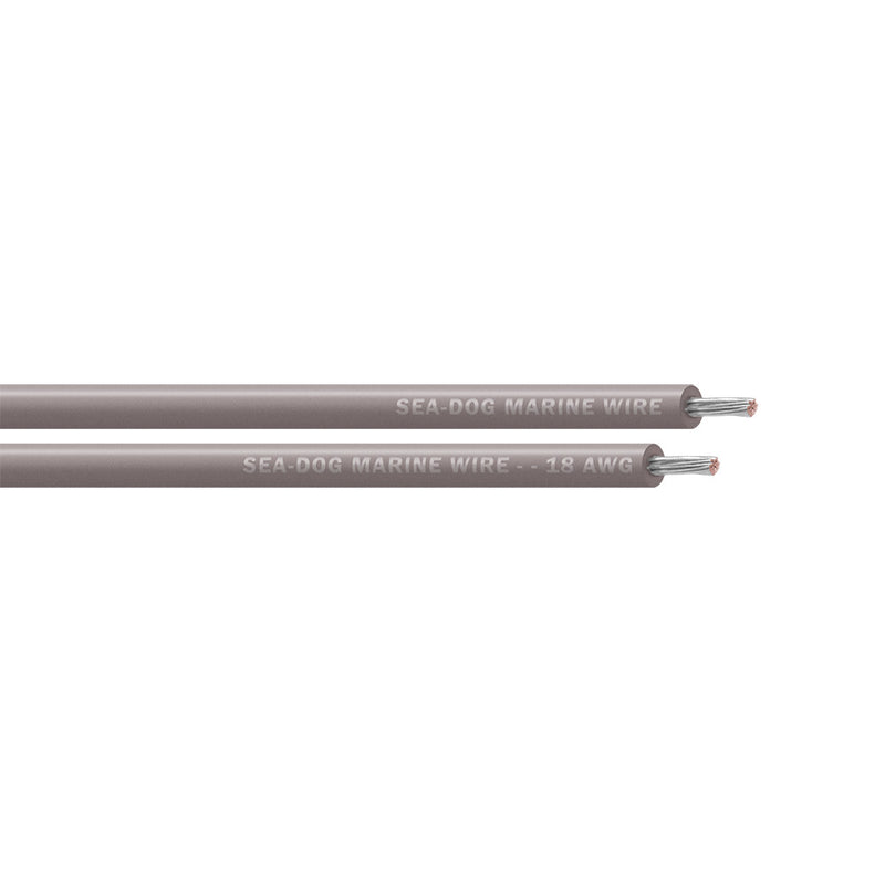 Sea-Dog 18 AWG Grey Primary Wire - 25' [8018110]