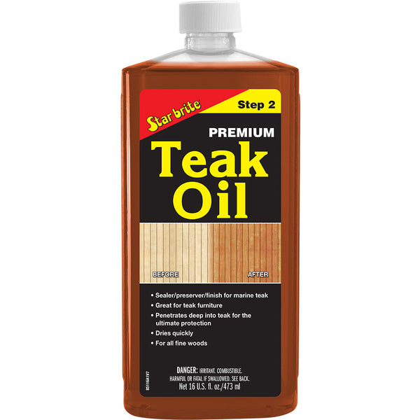 Star brite Premium Golden Teak Oil - 16 oz [85116] - Image 1