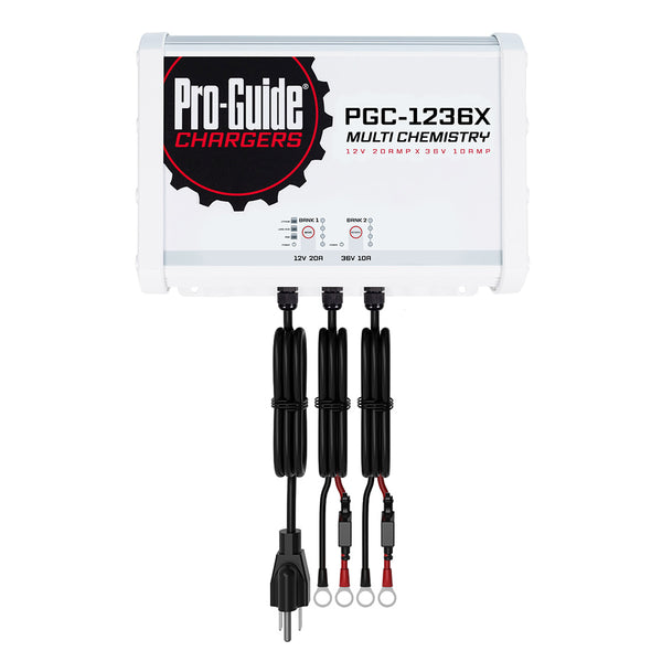 ProGuide 2 Bank OnBoard Battery Charger  1 12V  1 36V  30Amp PGC1236X