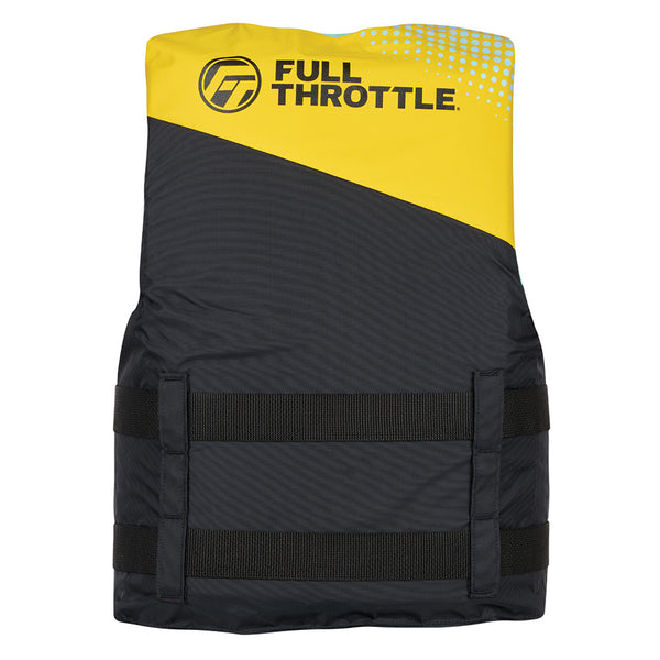 Full Throttle Teen Nylon Life Jacket - Yellow/Black [112200-300-010-26] - Image 2