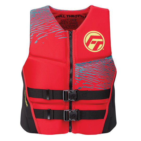 Full Throttle Men's Rapid-Dry Flex-Back Life Jacket - S - Red/Black [142500-100-020-26] - Image 1