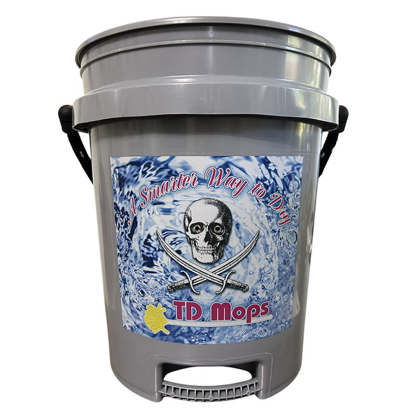 TD Mop TD Grip Bucket - Gray - 5 Gallon [GRAYGRIP] - Image 1