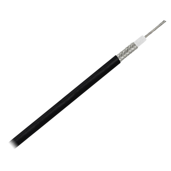 Pacer RG58AU Coax Cable Stranded TV Cond TV Braid - Black Jacket - 150' [MRG58AU-150] - Image 1