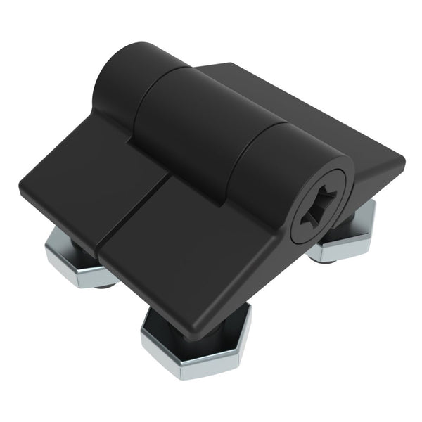 Southco Adjustable Torque Hinge, Symmetric Torque, Small Size, Acetal Copolymer, Natural, Black [E6-10-101-20] - Image 1