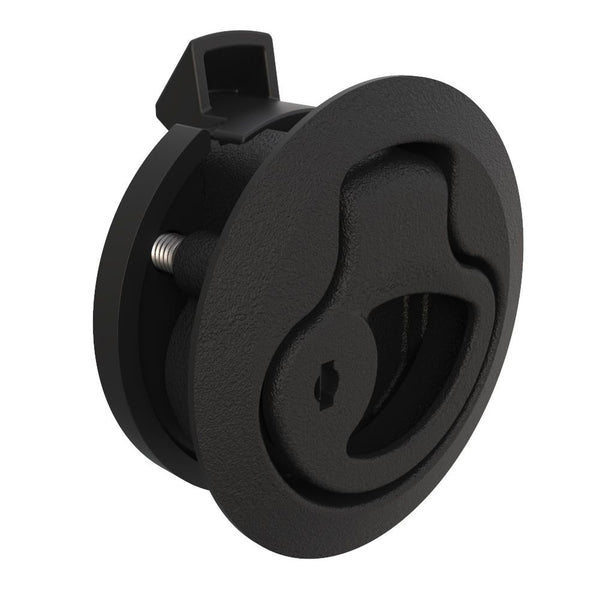 Southco Push-to-Close Latch, Medium Size, Key Locking, 17 - 22mm Grip, Plastic, Natural - Black [M1-44] - Image 1