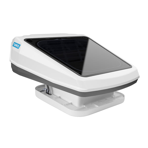 Camco Powered Roof Vent w/Skylight - White [40460] - Image 1